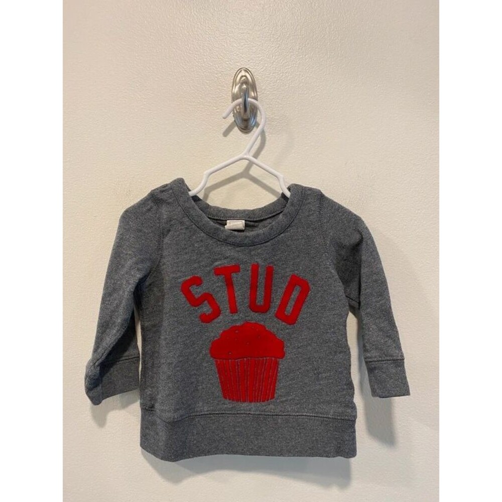 Baby gap stud muffin sweatshirt size 12-18 months 100% cotton